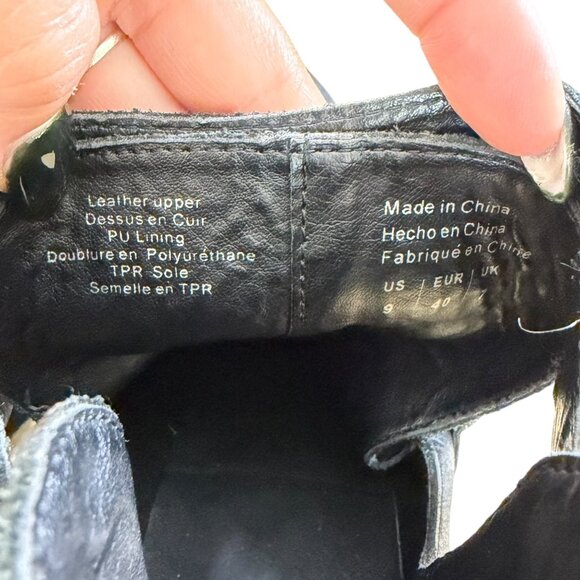 Shellys London Womens Leather Platform Ankle Boot Black Size 9 Moto - Picture 12 of 12